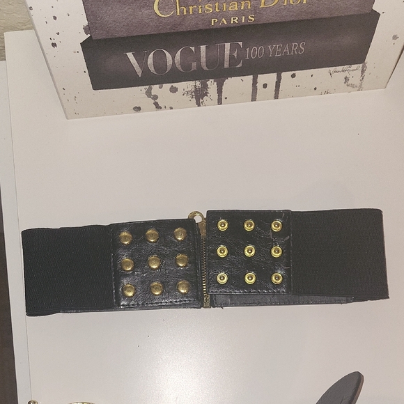 Topshop 2 Black and Gold Belts Set